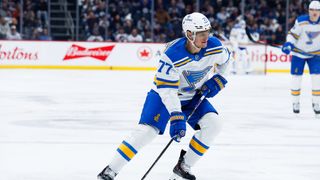 Blues Send Nick Bjugstad to Devils (St Louis Blues). Photo by Terrence Lee-Imagn Images